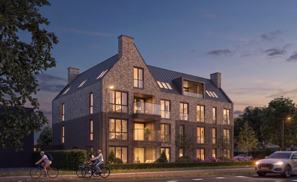 Huys van Zuylen appartementencomplex in avondsfeer